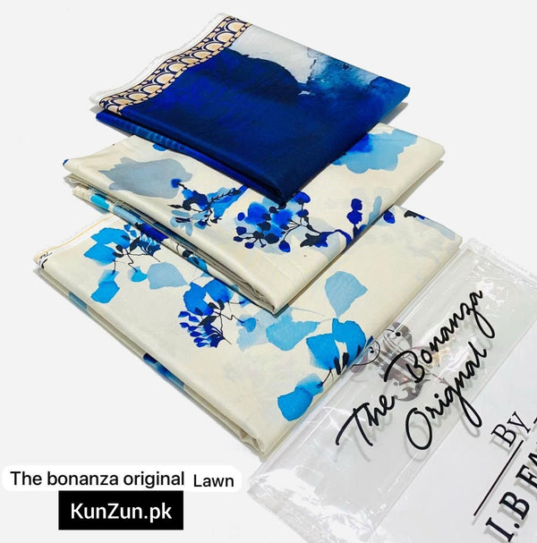 BONANZA LAWN DIGITAL PRINT 3PC #D17